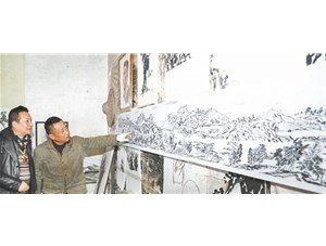 由张月东和开勇铁画厂家共同打造的芜湖铁画“腾飞长三角”走进芜宣机场！